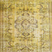 Square Traditional Chrome Gold Yellow Persian Rug, tr3638