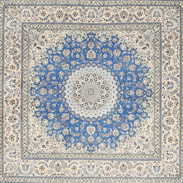Traditional White Gold Medallion Rug, tr363
