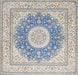 Traditional White Gold Medallion Rug, tr363