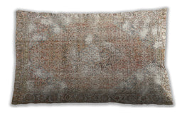 Traditional Classic Rectangular Dark Almond Brown Lumbar Throw Pillow, 13 inch by 19 inch, lbtr3641