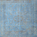 Square Traditional Denim Blue Persian Rug, tr3642