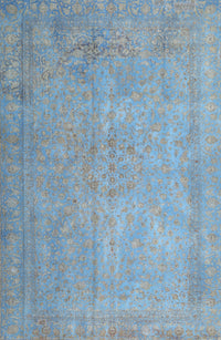 Machine Washable Traditional Denim Blue Rug, wshtr3642