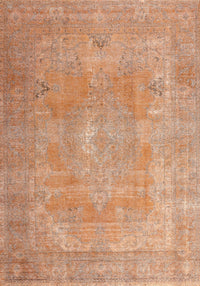 Machine Washable Traditional Sandy Brown Rug, wshtr3643