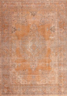 Machine Washable Traditional Sandy Brown Rug, wshtr3643