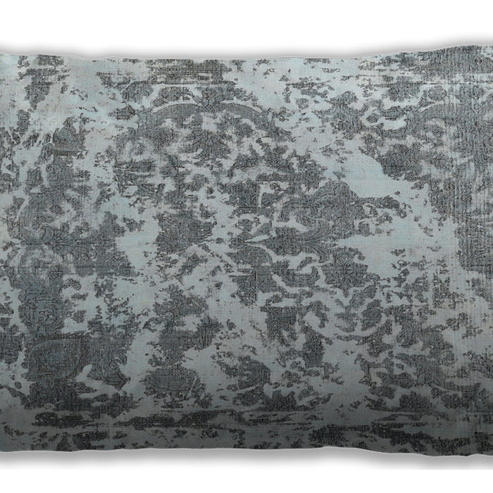 Traditional Classic Rectangular Silver Gray Lumbar Throw Pillow, 13 inch by 19 inch, lbtr3644