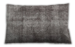 Traditional Classic Rectangular Gray Lumbar Throw Pillow, 13 inch by 19 inch, lbtr3645