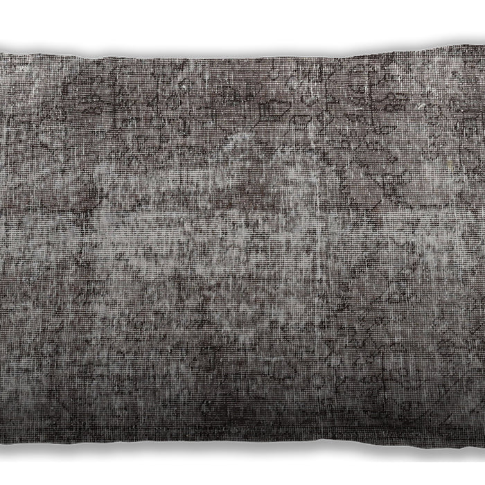Traditional Classic Rectangular Gray Lumbar Throw Pillow, 13 inch by 19 inch, lbtr3645