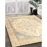 Traditional Golden Blonde Gold Persian Rug, tr3646