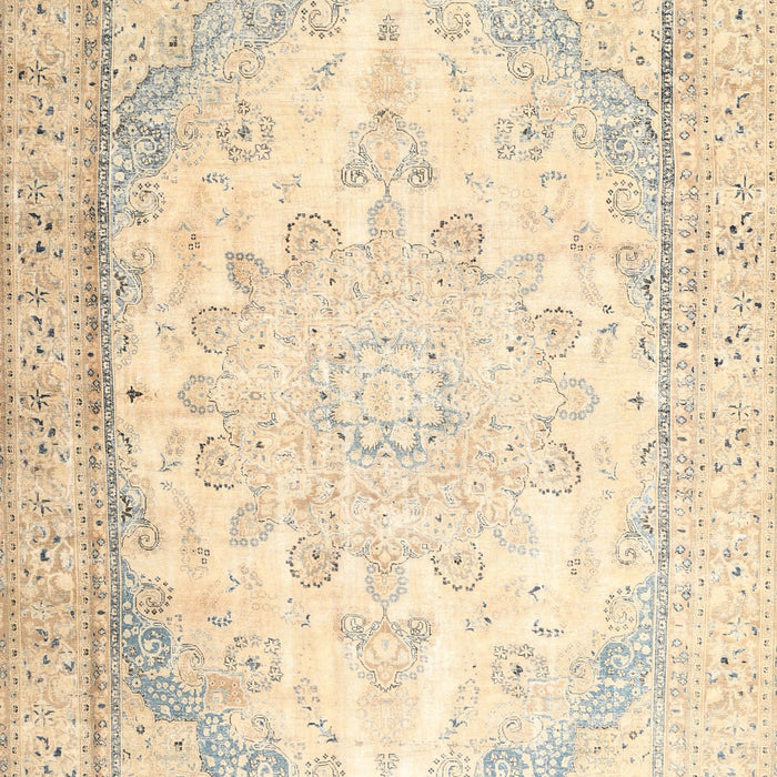 Machine Washable Traditional Gold Rug, wshtr3646