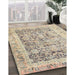 Traditional Dark Almond Brown Persian Rug in Family Room, tr3647