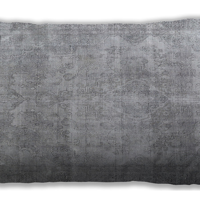 Traditional Classic Rectangular Gunmetal Gray Lumbar Throw Pillow, 13 inch by 19 inch, lbtr3648
