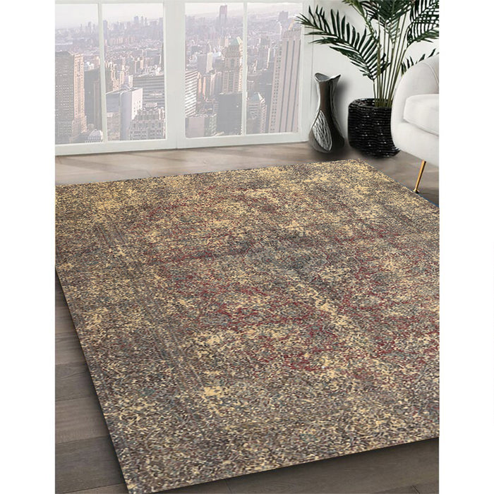 Traditional Brown Persian Rug in Family Room, tr3649
