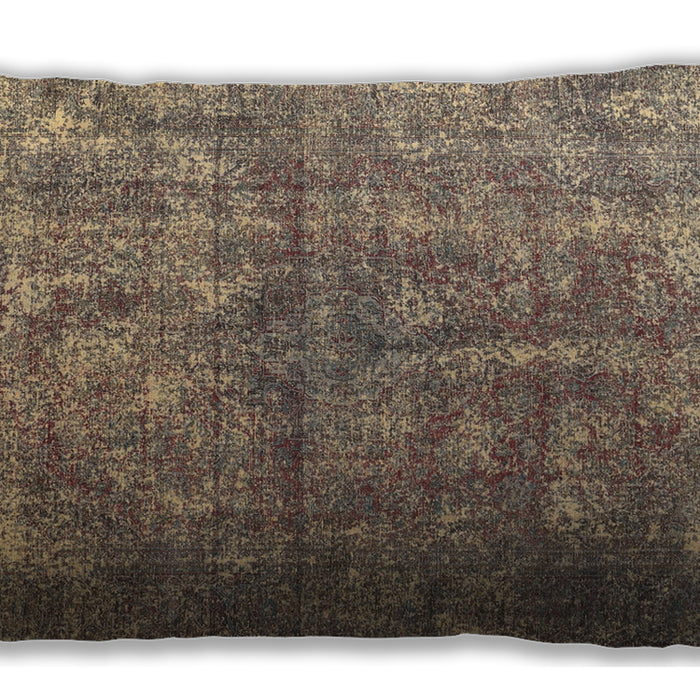Traditional Classic Rectangular Brown Lumbar Throw Pillow, 13 inch by 19 inch, lbtr3649