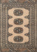 Traditional Coffee Brown Southwestern Rug, tr364