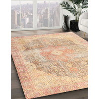 Traditional Brown Gold Persian Rug, tr3650