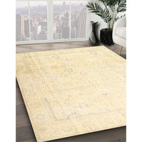 Traditional Golden Blonde Gold Persian Rug, tr3652