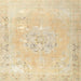 Square Traditional Khaki Gold Persian Rug, tr3653