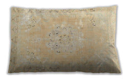 Traditional Classic Rectangular Khaki Gold Lumbar Throw Pillow, 13 inch by 19 inch, lbtr3653