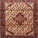 Square Traditional Sand Brown Persian Rug, tr3656