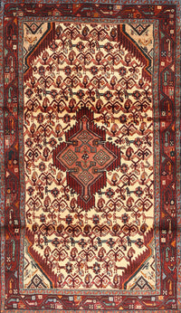 Machine Washable Traditional Sand Brown Rug, wshtr3656