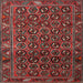 Round Machine Washable Traditional Brown Rug, wshtr3657