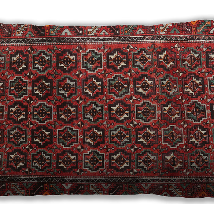 Traditional Classic Rectangular Brown Lumbar Throw Pillow, 13 inch by 19 inch, lbtr3657