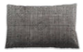 Traditional Classic Rectangular Dark Gray Lumbar Throw Pillow, 13 inch by 19 inch, lbtr3658