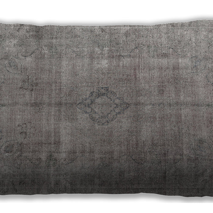 Traditional Classic Rectangular Dark Gray Lumbar Throw Pillow, 13 inch by 19 inch, lbtr3658