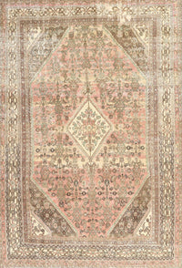 Machine Washable Traditional Brown Rug, wshtr3659