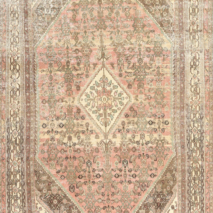Machine Washable Traditional Brown Rug, wshtr3659