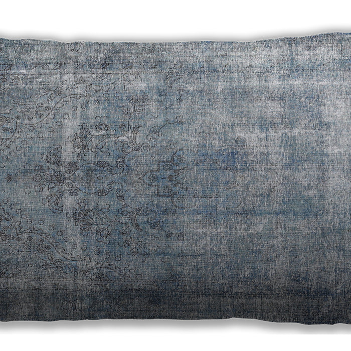 Traditional Classic Rectangular Slate Grey Gray Lumbar Throw Pillow, 13 inch by 19 inch, lbtr3660