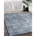 Machine Washable Traditional Slate Gray Rug in a Family Room, wshtr3660