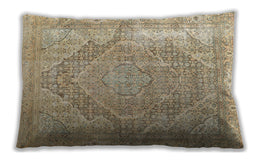 Traditional Classic Rectangular Dark Almond Brown Lumbar Throw Pillow, 13 inch by 19 inch, lbtr3663