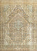 Traditional Dark Almond Brown Medallion Rug, tr3663