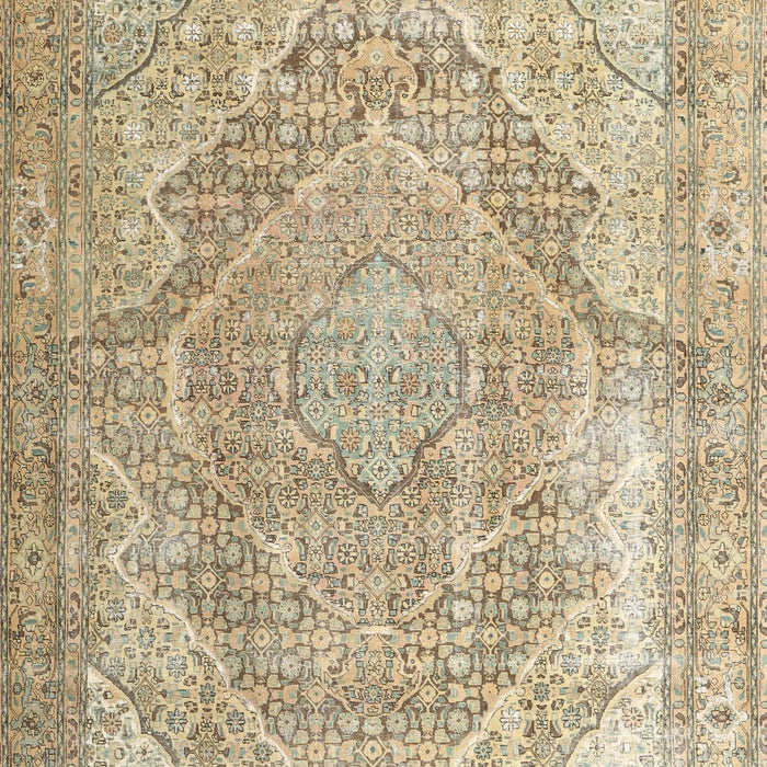 Traditional Dark Almond Brown Medallion Rug, tr3663