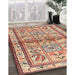 Traditional Chestnut Red Persian Rug in Family Room, tr3664