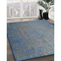 Traditional Light Slate Gray Persian Rug, tr3665