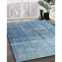 Traditional Denim Blue Persian Rug, tr3666