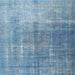 Square Traditional Denim Blue Persian Rug, tr3666