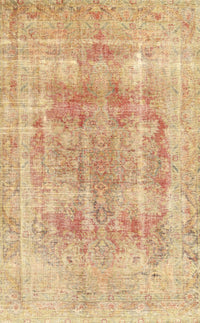 Machine Washable Traditional Orange Rug, wshtr3667