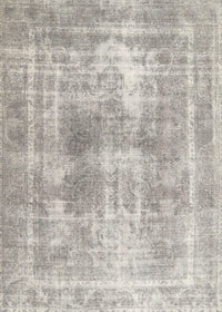 Machine Washable Traditional Pale Silver Gray Rug, wshtr3668