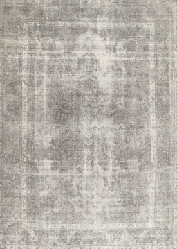 Machine Washable Traditional Pale Silver Gray Rug, wshtr3668