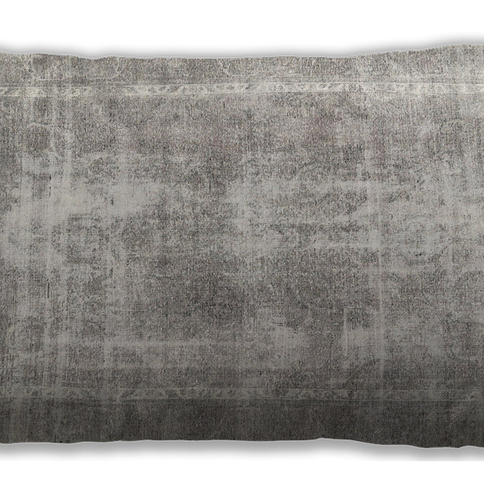 Traditional Classic Rectangular Pale Silver Gray Lumbar Throw Pillow, 13 inch by 19 inch, lbtr3668