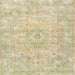 Square Traditional Brown Gold Persian Rug, tr3669