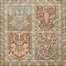 Square Traditional Sienna Brown Persian Rug, tr366