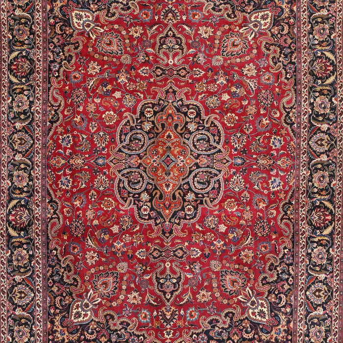 Machine Washable Traditional Saffron Red Rug, wshtr3671