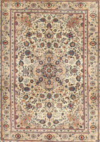 Machine Washable Traditional Sienna Brown Rug, wshtr3673