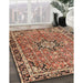 Machine Washable Traditional Saffron Red Rug in a Family Room, wshtr3674