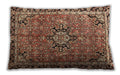 Traditional Classic Rectangular Saffron Red Lumbar Throw Pillow, 13 inch by 19 inch, lbtr3674