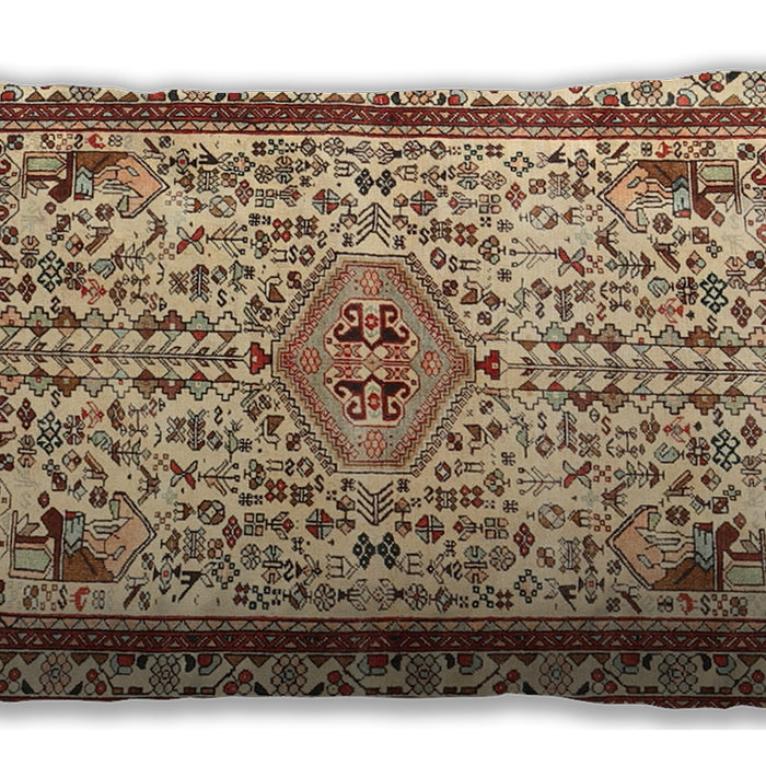 Traditional Classic Rectangular Brown Red Lumbar Throw Pillow, 13 inch by 19 inch, lbtr3675